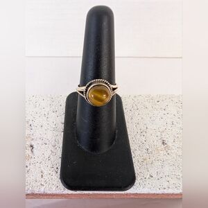 Tiger's Eye Sterling Silver Ring Size 7